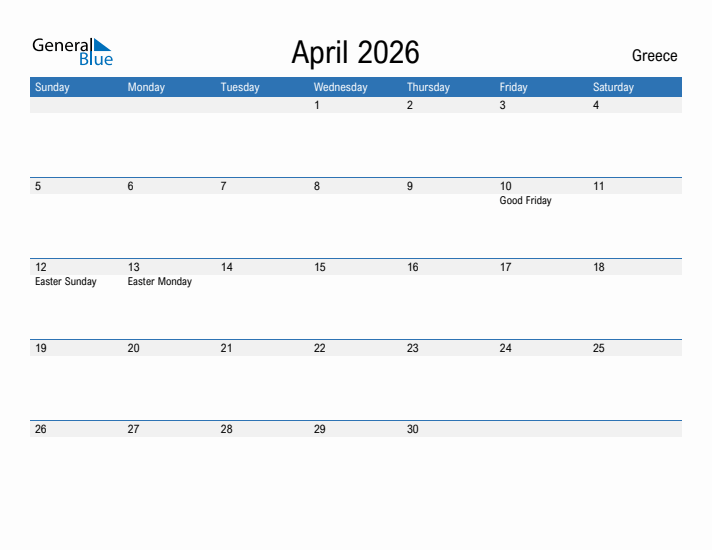 Fillable April 2026 Calendar