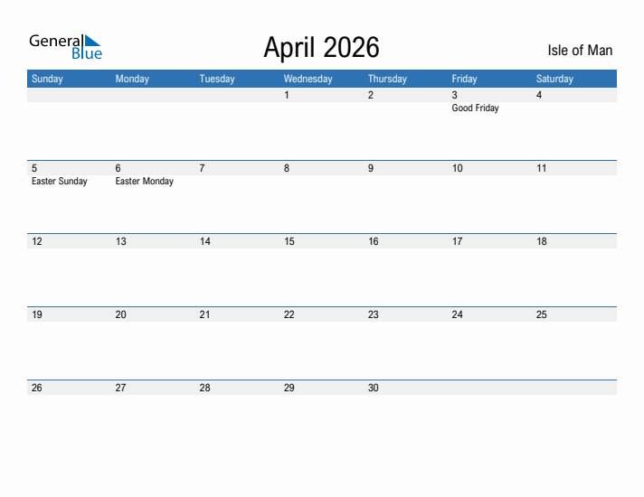 Fillable April 2026 Calendar