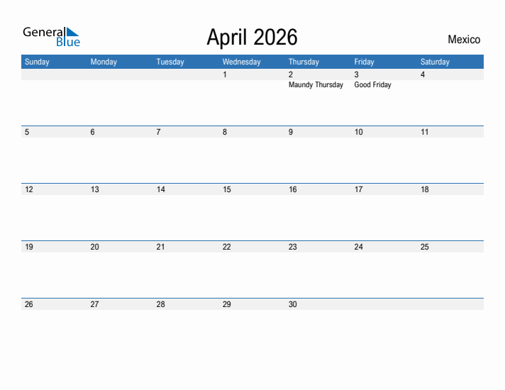 Fillable April 2026 Calendar