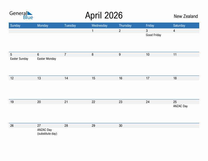 Fillable April 2026 Calendar