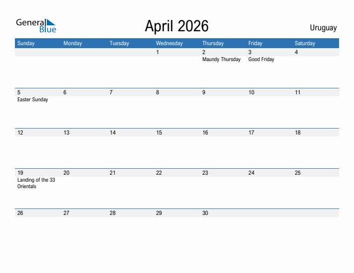 Fillable April 2026 Calendar