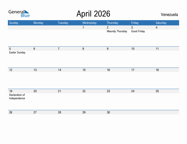 Fillable April 2026 Calendar