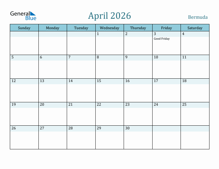 April 2026 Calendar with Holidays