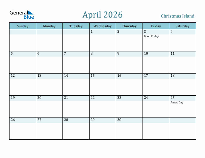 April 2026 Calendar with Holidays