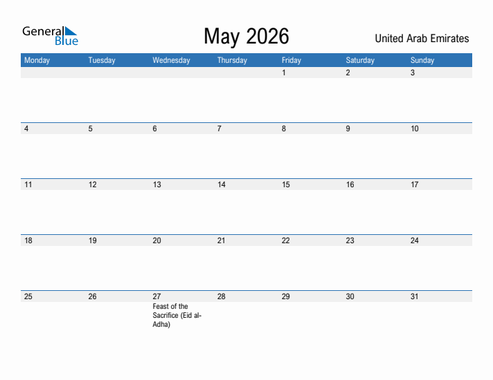 Fillable May 2026 Calendar