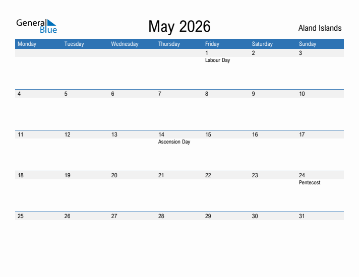 Fillable May 2026 Calendar