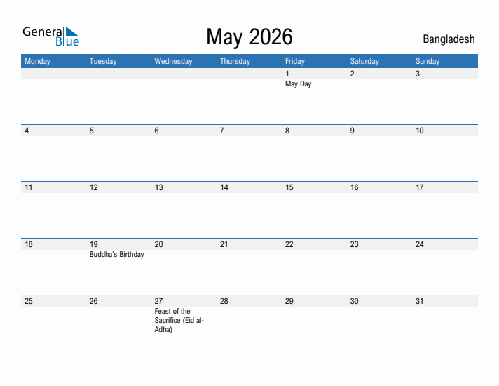 Fillable May 2026 Calendar