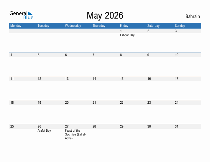 Fillable May 2026 Calendar