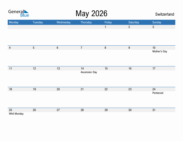 Fillable May 2026 Calendar