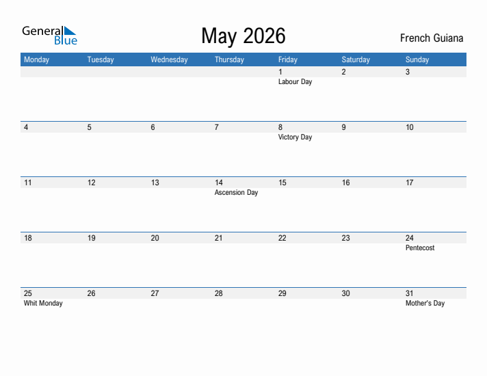 Fillable May 2026 Calendar