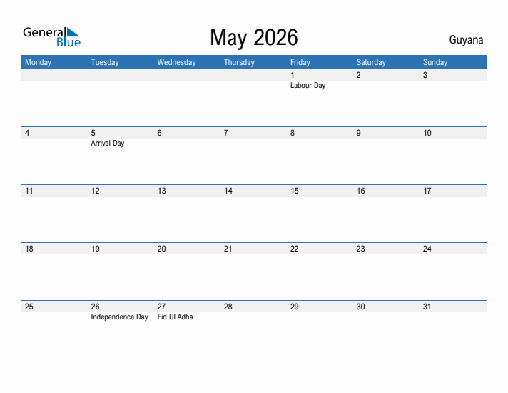 Fillable May 2026 Calendar