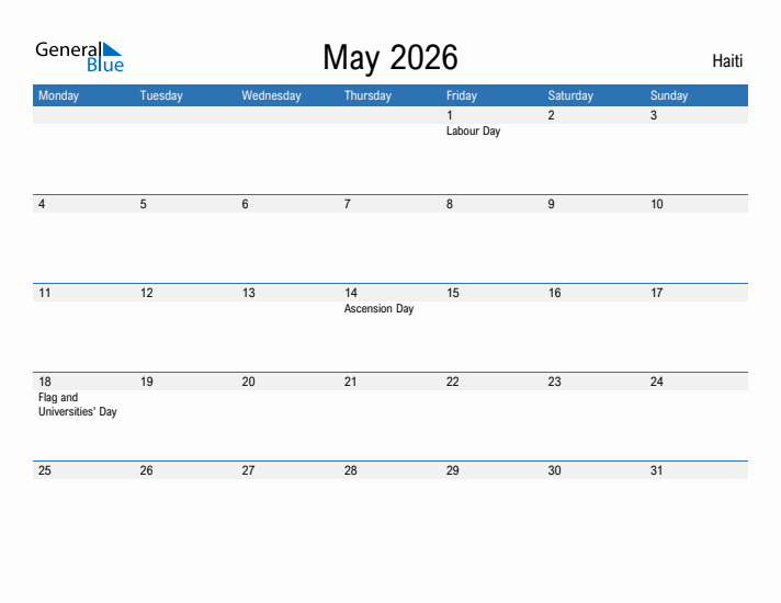 Fillable May 2026 Calendar