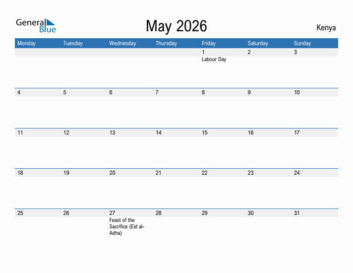 Fillable May 2026 Calendar