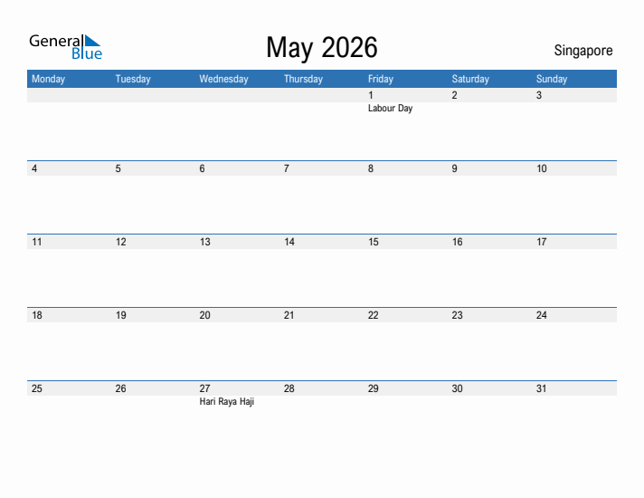 Fillable May 2026 Calendar