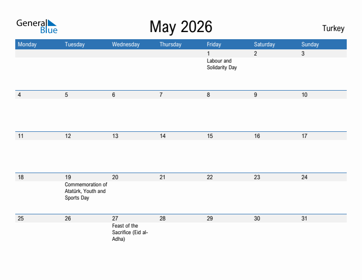 Fillable May 2026 Calendar