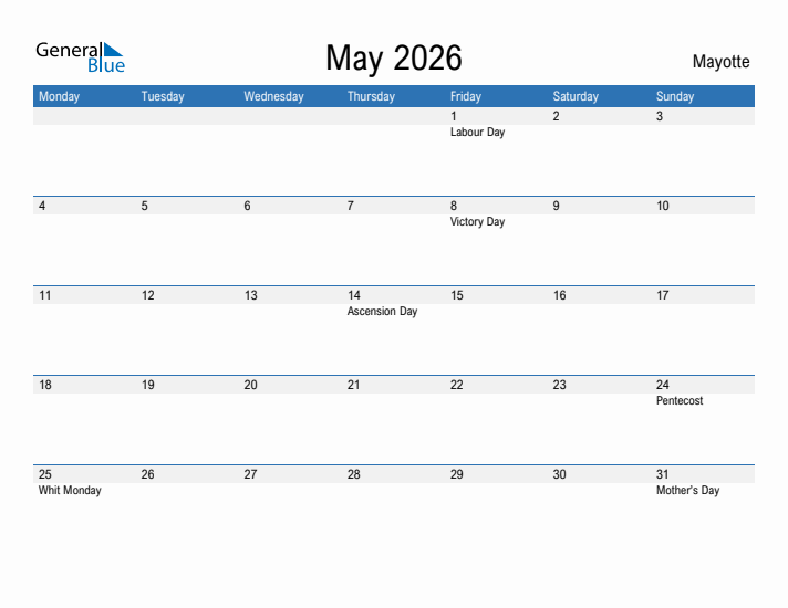 Fillable May 2026 Calendar