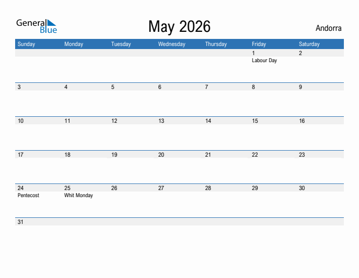 Fillable May 2026 Calendar