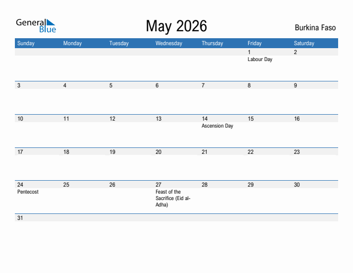 Fillable May 2026 Calendar