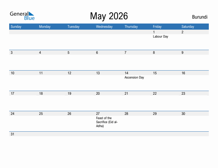 Fillable May 2026 Calendar