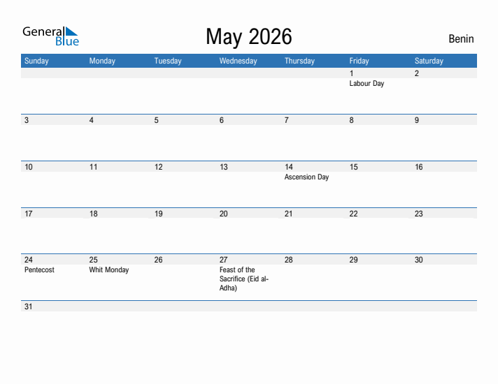 Fillable May 2026 Calendar