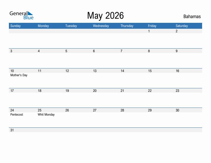 Fillable May 2026 Calendar