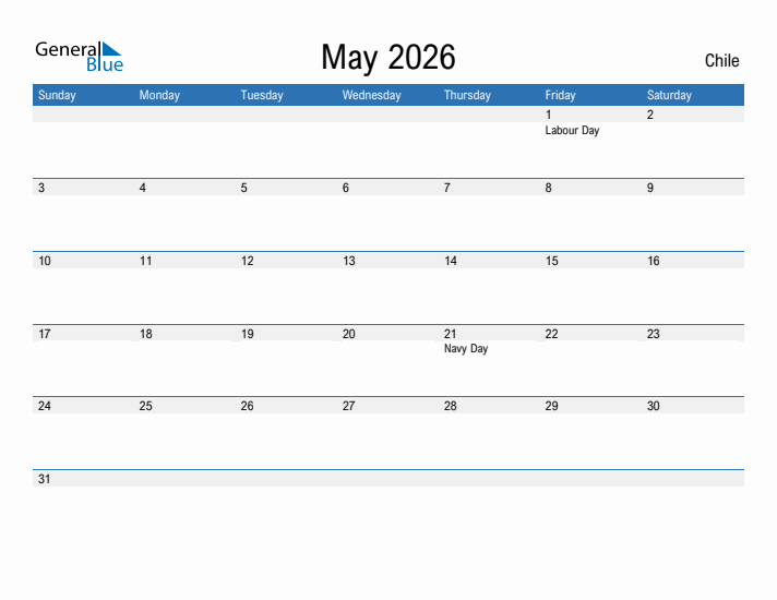 Fillable May 2026 Calendar