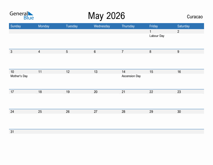 Fillable May 2026 Calendar