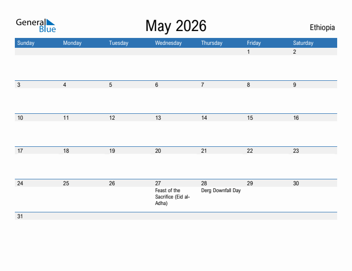 Fillable May 2026 Calendar