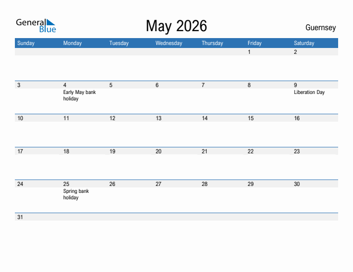 Fillable May 2026 Calendar