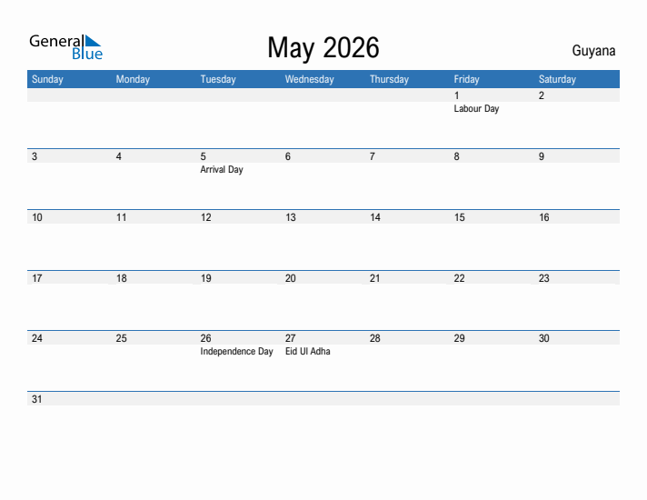 Fillable May 2026 Calendar