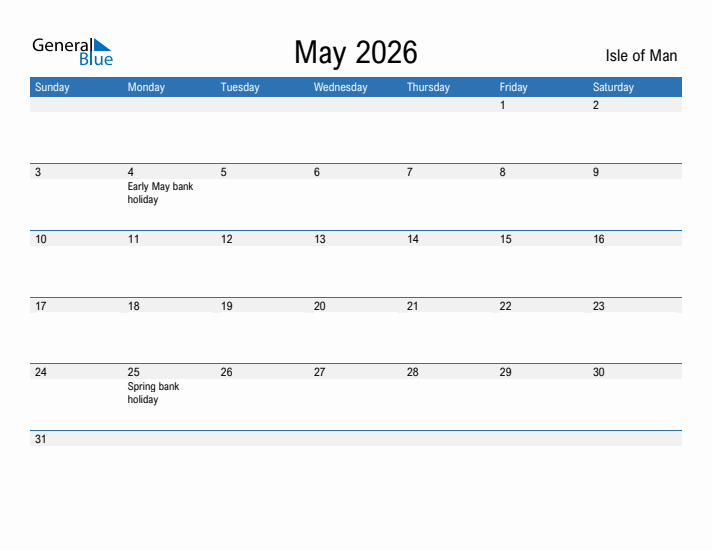 Fillable May 2026 Calendar