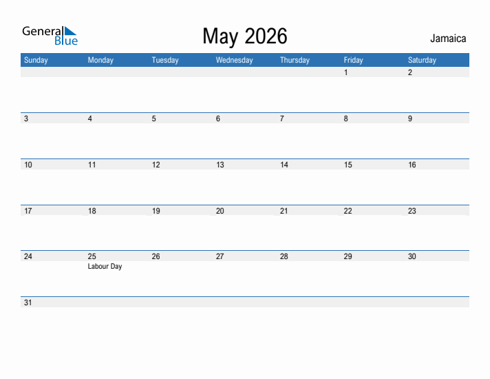 Fillable May 2026 Calendar