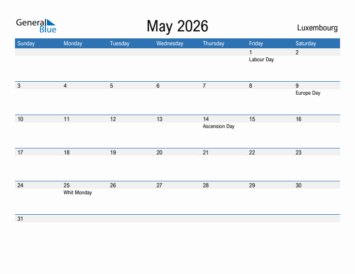 Fillable May 2026 Calendar