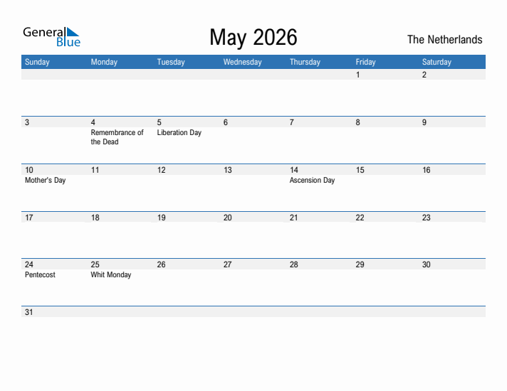 Fillable May 2026 Calendar