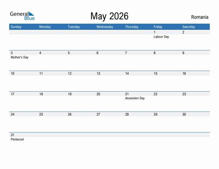 Fillable May 2026 Calendar