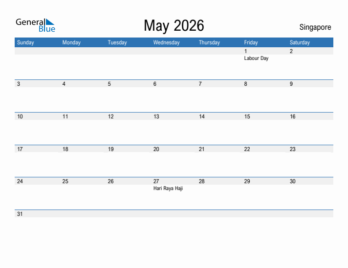 Fillable May 2026 Calendar