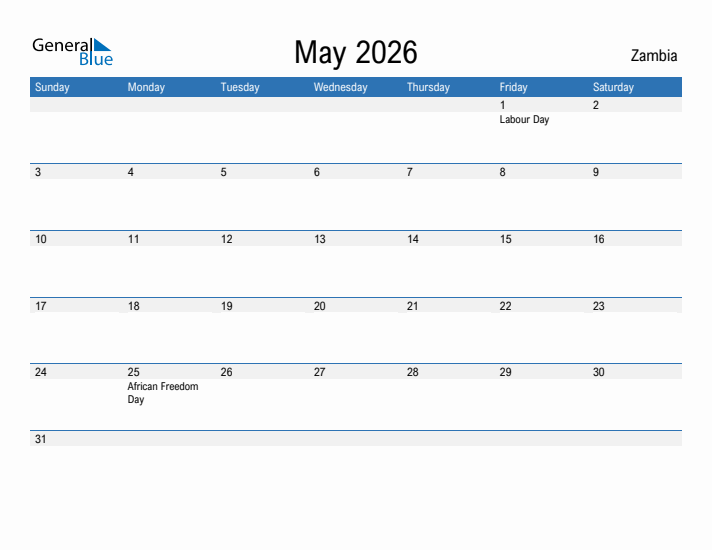 Fillable May 2026 Calendar