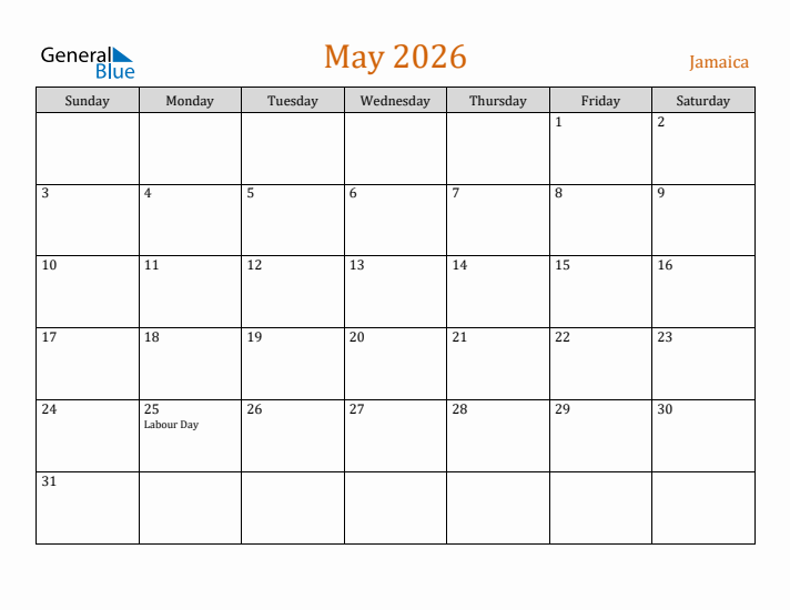 May 2026 Holiday Calendar with Sunday Start