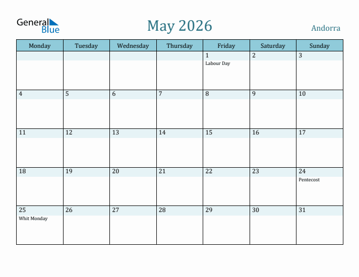 May 2026 Calendar with Holidays