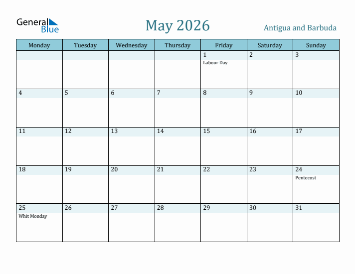 May 2026 Calendar with Holidays