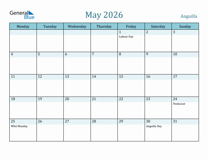 May 2026 Calendar with Holidays