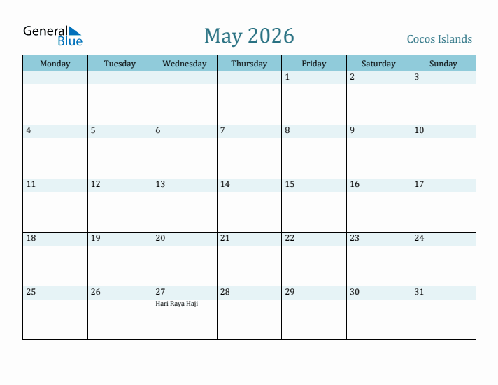 May 2026 Calendar with Holidays