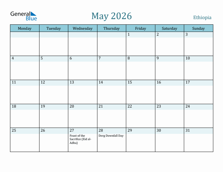 May 2026 Calendar with Holidays