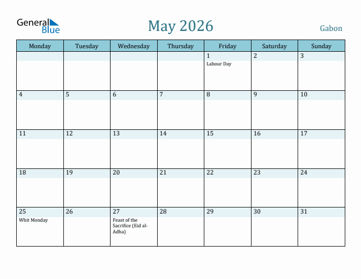 May 2026 Calendar with Holidays