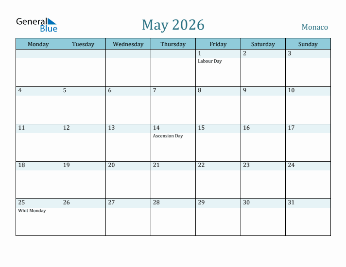 May 2026 Calendar with Holidays