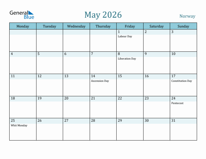 May 2026 Calendar with Holidays