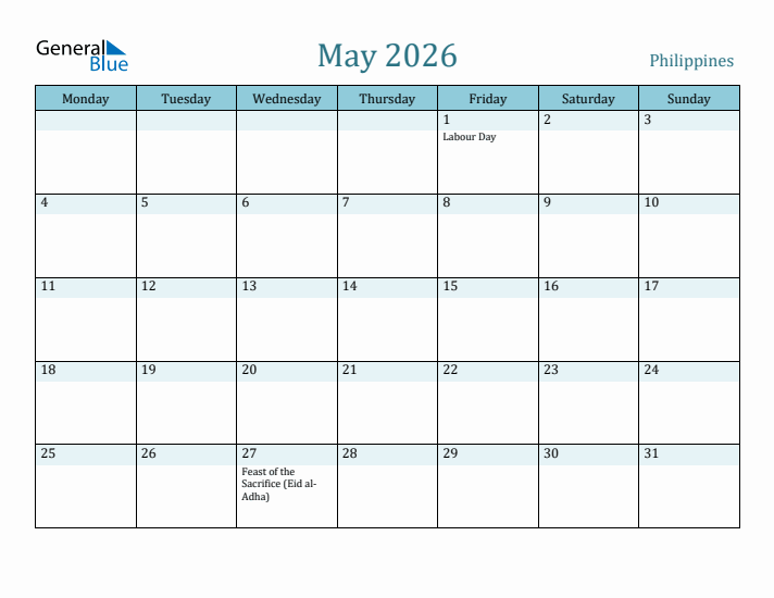 May 2026 Calendar with Holidays