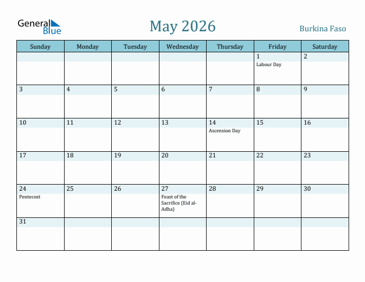 May 2026 Calendar with Holidays