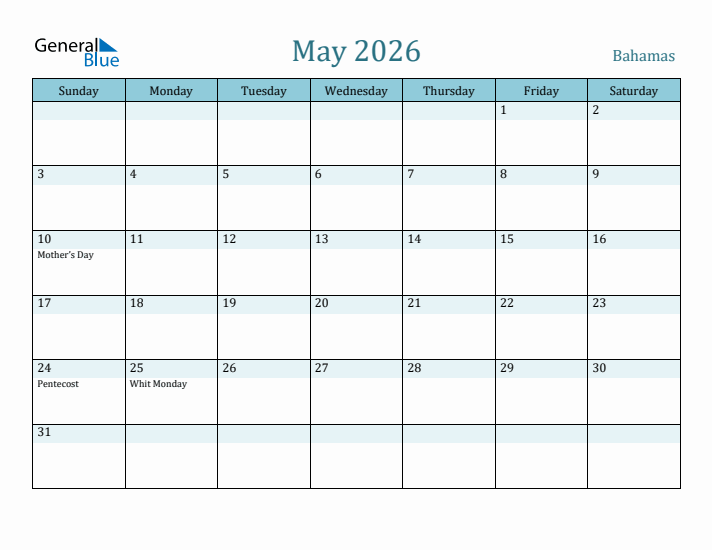 May 2026 Calendar with Holidays