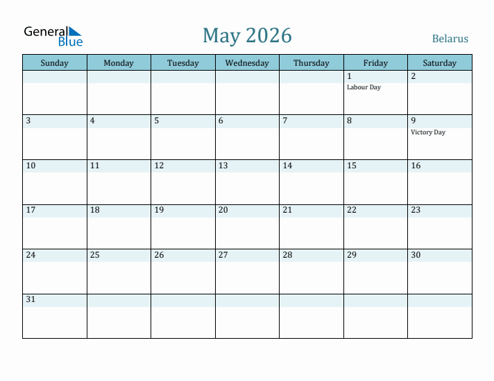 May 2026 Calendar with Holidays